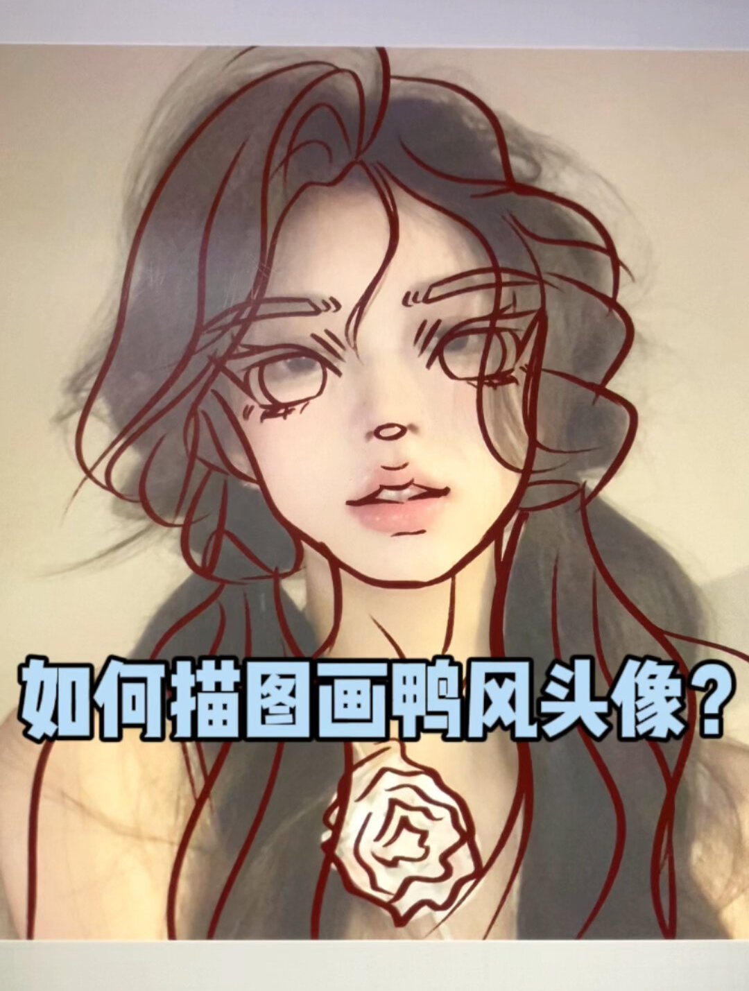 零基础小白如何描图画鸭风卡通头像