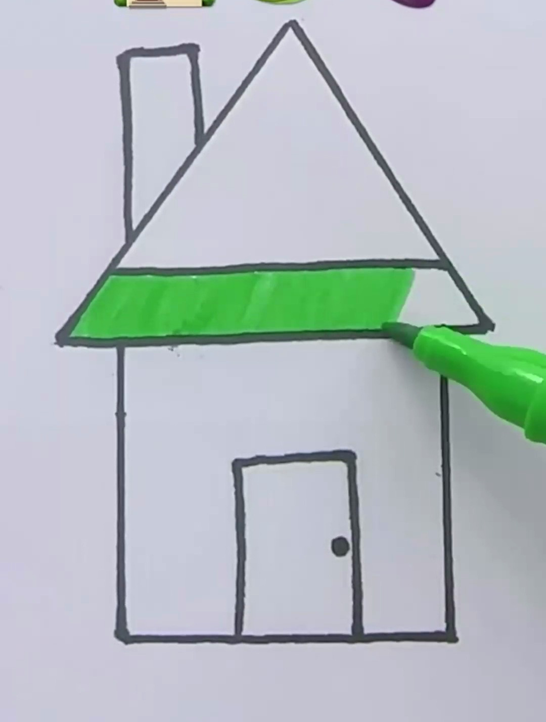 绘画时刻:蔬菜水果颜色的房子