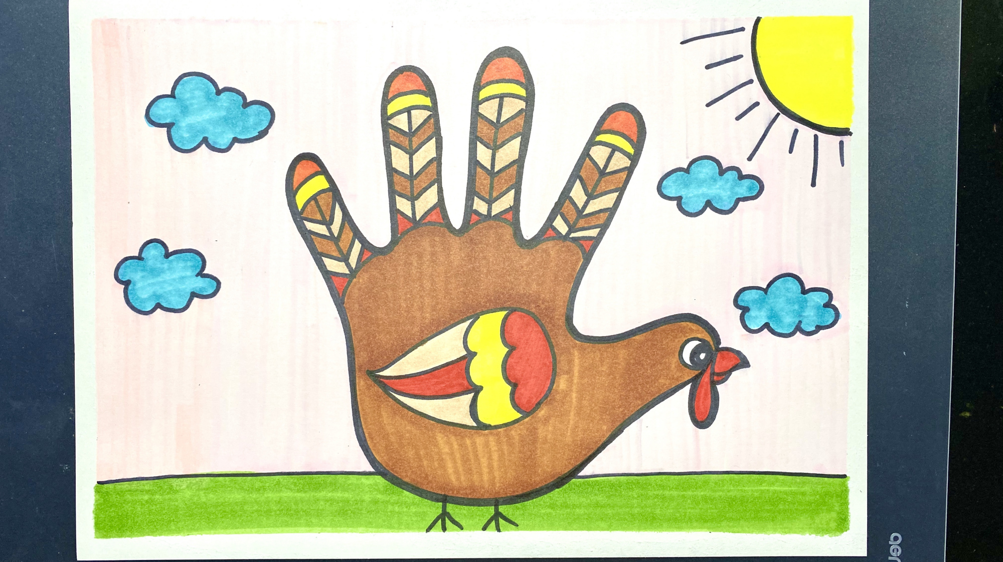 #感恩节# 感恩节火鸡来了,小朋友赶紧来学#画吧