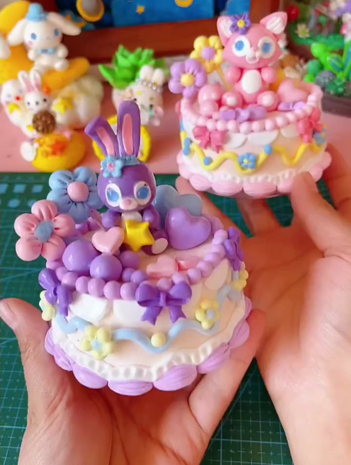 黏土制作星黛露蛋糕,谁不喜欢可可爱爱的星黛露呢?