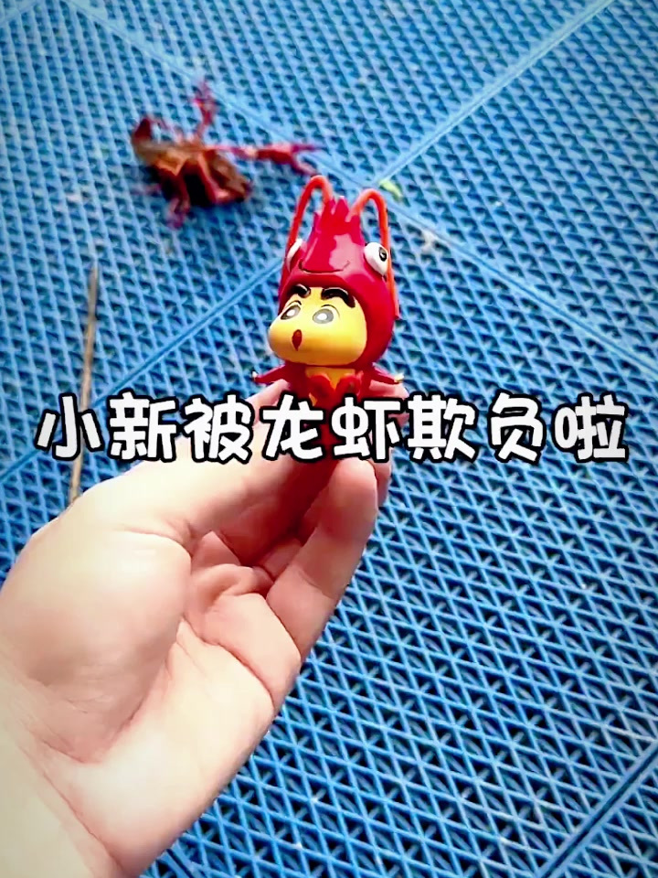 这只小龙虾好凶啊!我帮小新教训它!