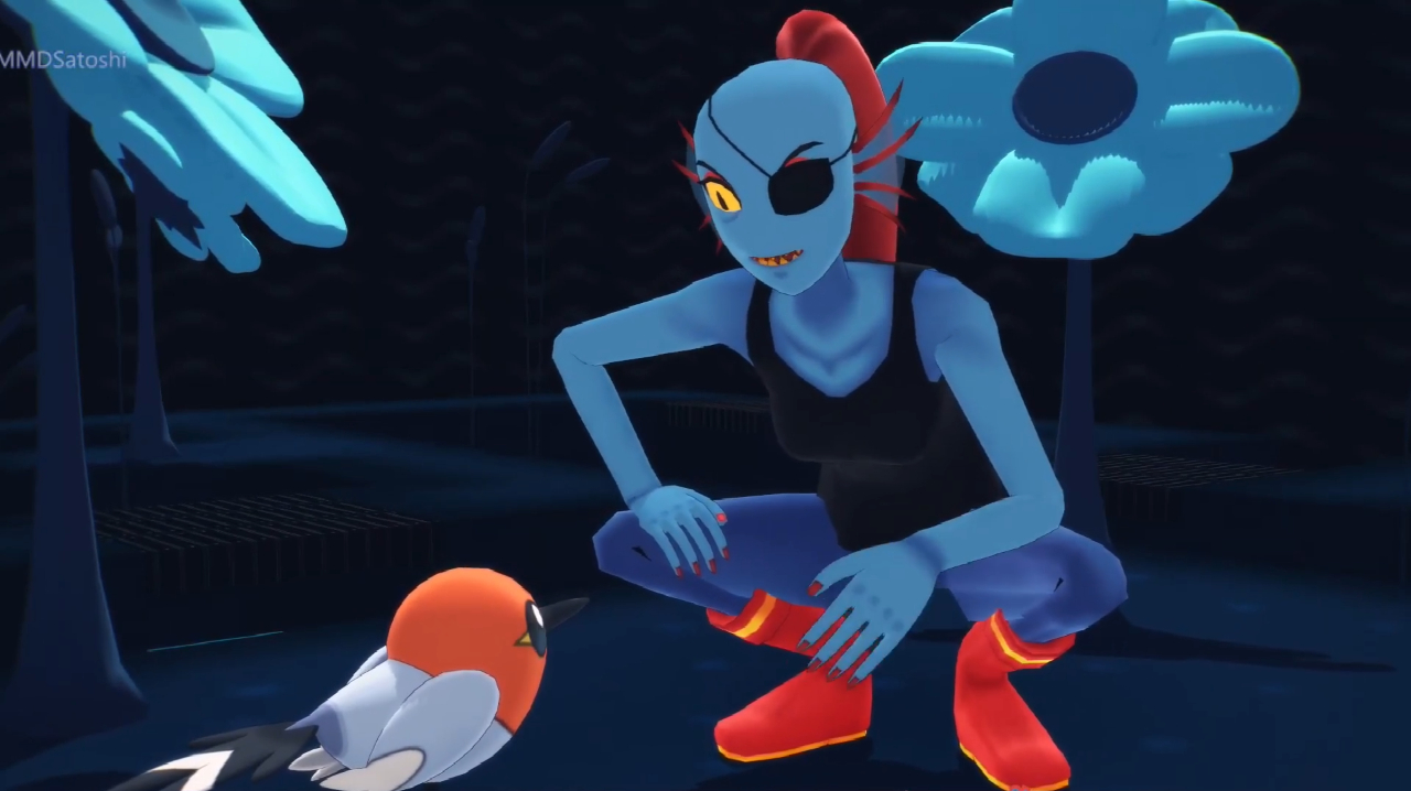 传说之下:奇怪的小鸟闯进鱼姐家里,愤怒的鱼姐会把它煮了吗?