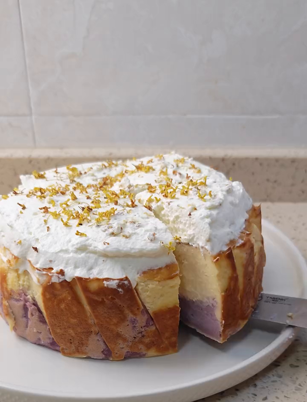 秋天必须尝一尝桂花芋泥巴斯克蛋糕!