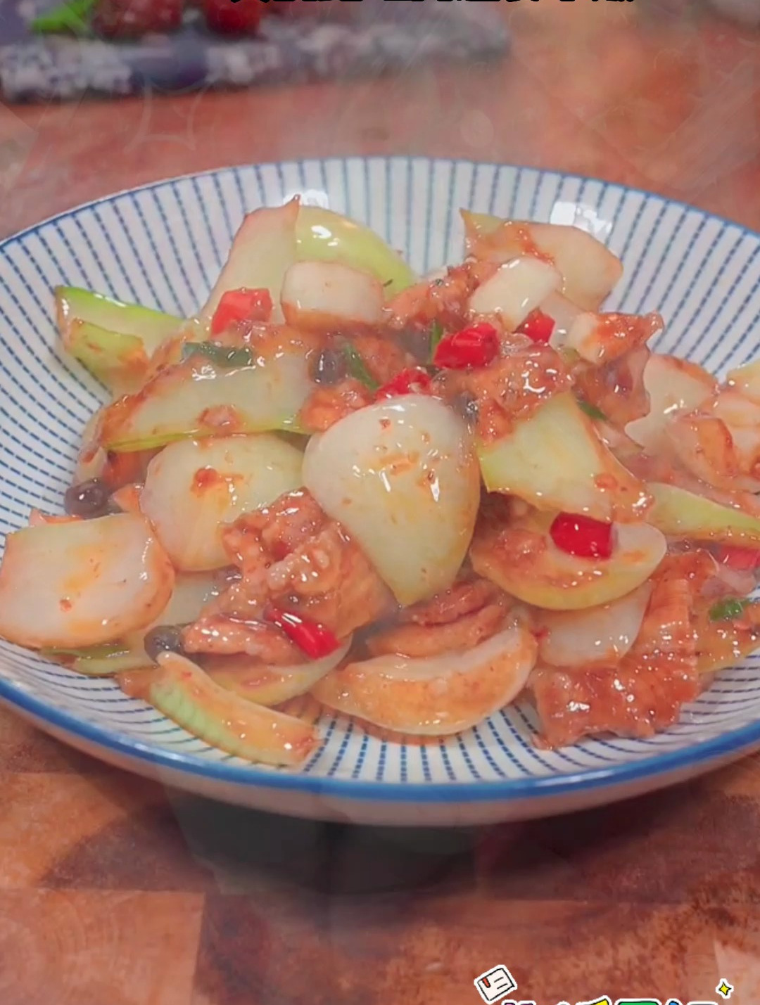 青菜杆子炒肉你吃过吗?家里没什么菜的时候试试这个吧