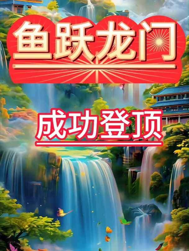 鱼跃龙门成功登顶正能量