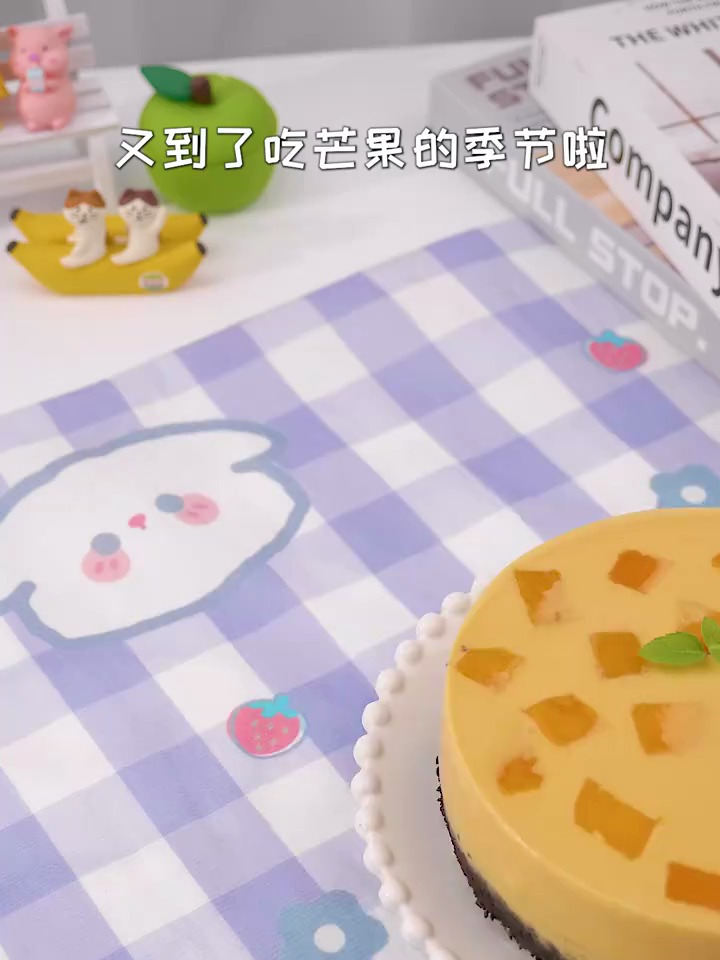 免烤箱!入口即化,芒果慕斯蛋糕～好吃到爆