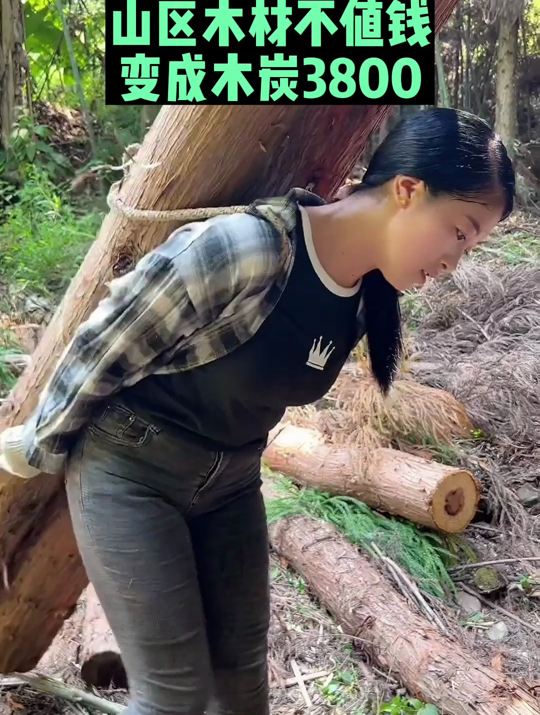 木材不值钱,变成木炭价格就好了,一台炭化炉就可以