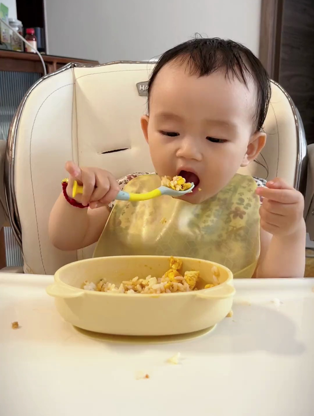 1岁+宝宝辅食:肉沫豆腐盖饭,拯救饭渣宝宝的利器!