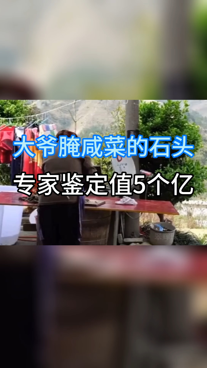 腌咸菜的石头,竟然是个宝贝?