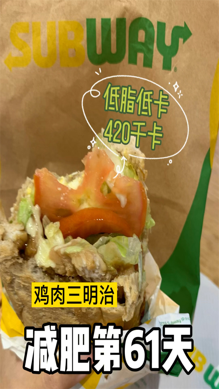 减肥低脂餐,鸡肉三明治