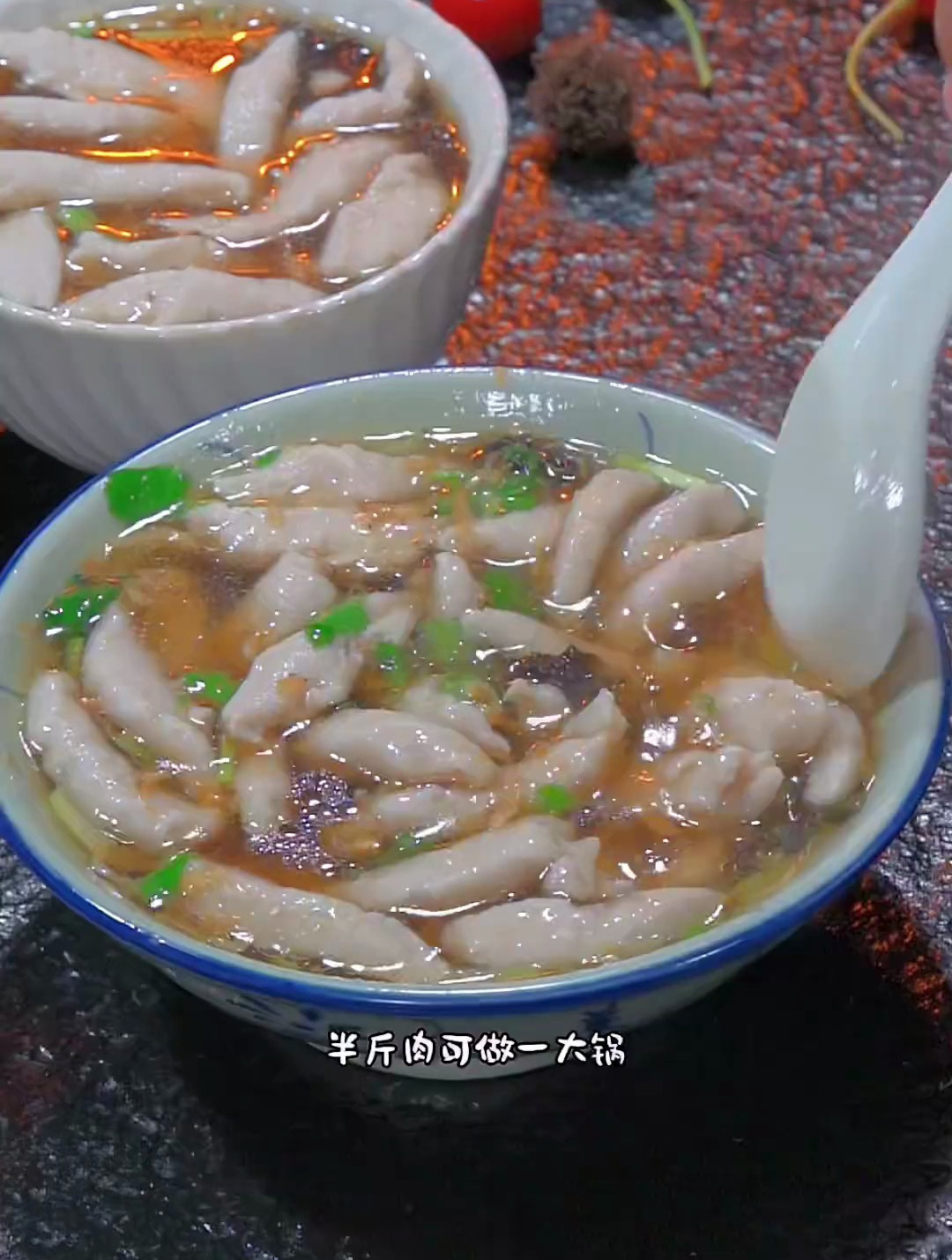 好吃的温州瘦肉丸半斤瘦肉做5份,自己做的干净卫生全家都能吃上