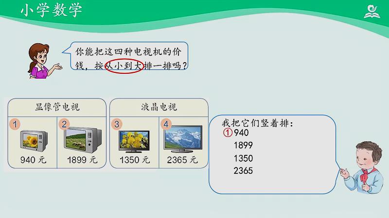 [图]人教同步课堂二年级数学下册 万以内数的认识 比大小