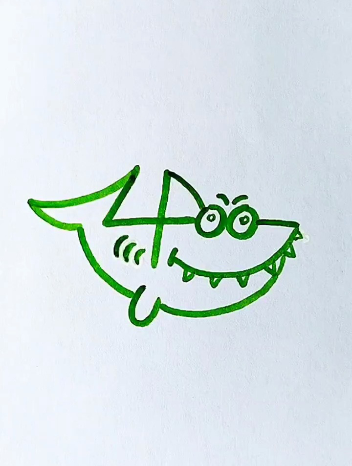用4画鲨鱼秒会,你也试试吧