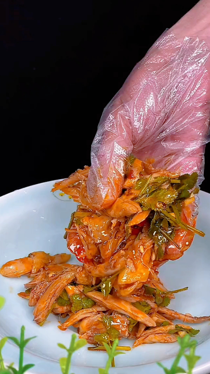 美味下饭菜,泰式柠檬手撕鸡,真的超开胃