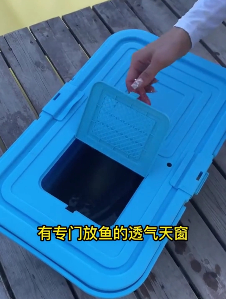 可折叠钓鱼桶,打水开饵洗手装鱼挺方便!