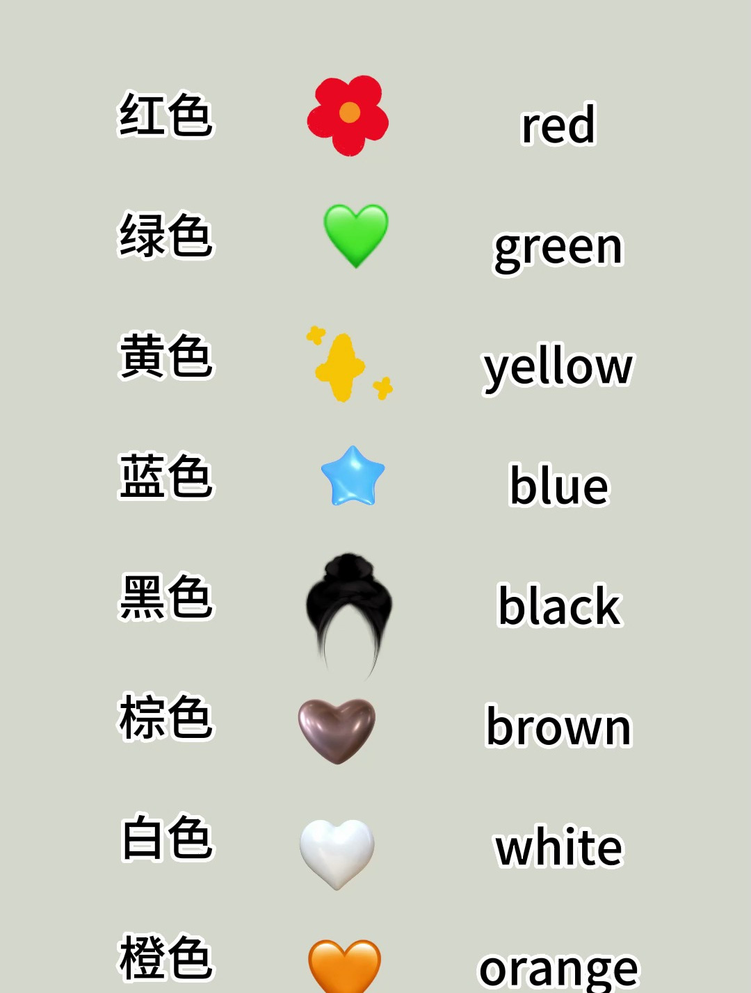 颜色类英语单词儿童英语启蒙