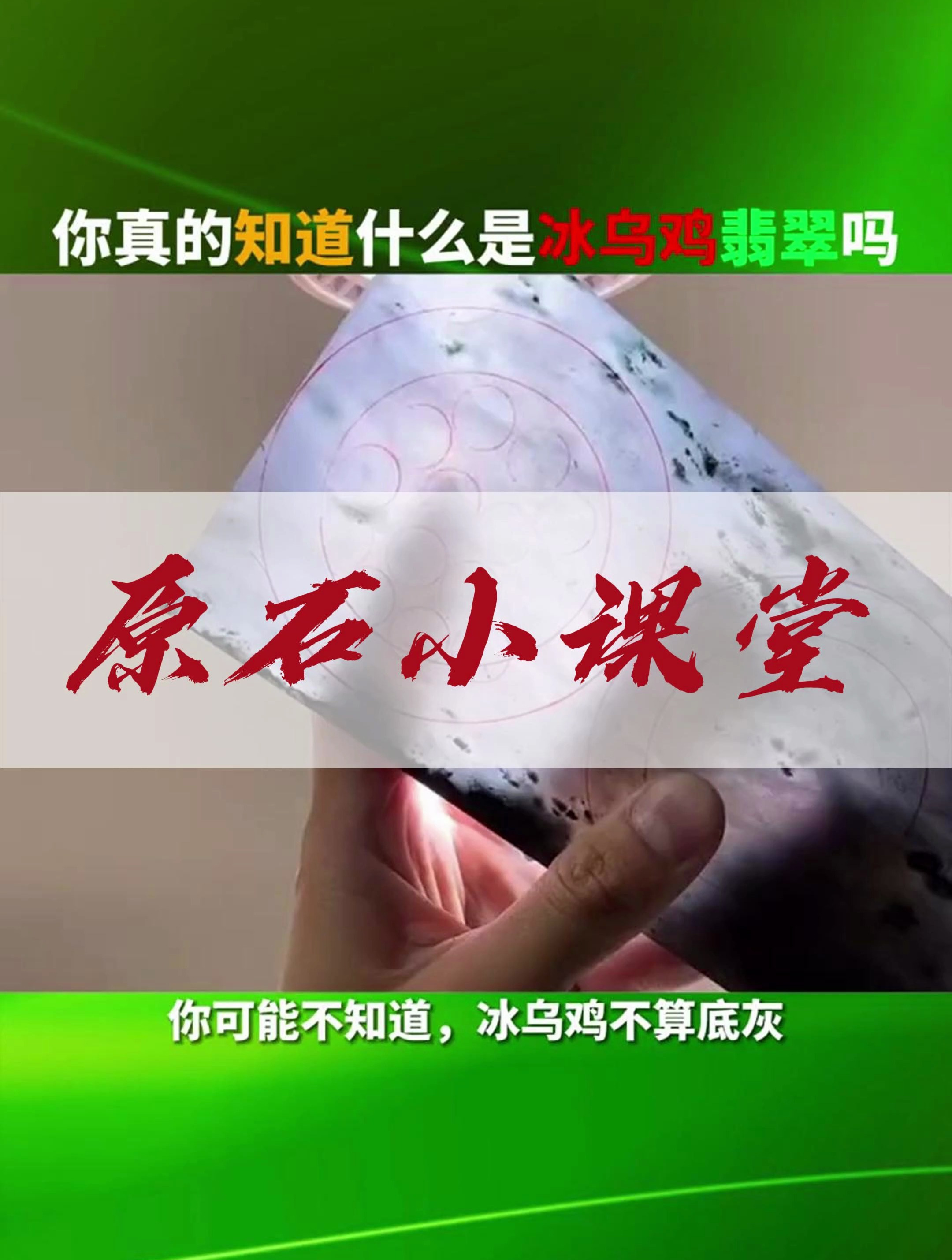 原石小课堂:你真的知道什么是冰乌鸡翡翠吗?进来学习