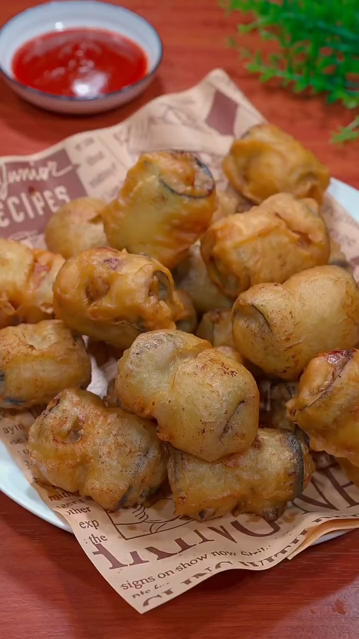 茄子新吃法,分享炸茄子做法