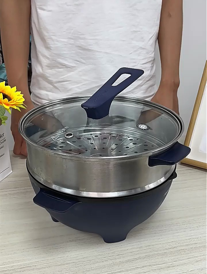 九阳4L家用大功率电炒锅太空抗菌涂层