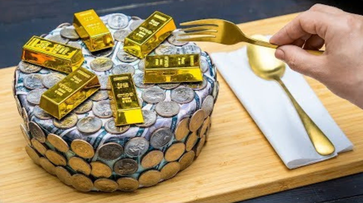 外国小哥真土豪,竟用金条来做蛋糕?看到成品:请收下我的膝盖!