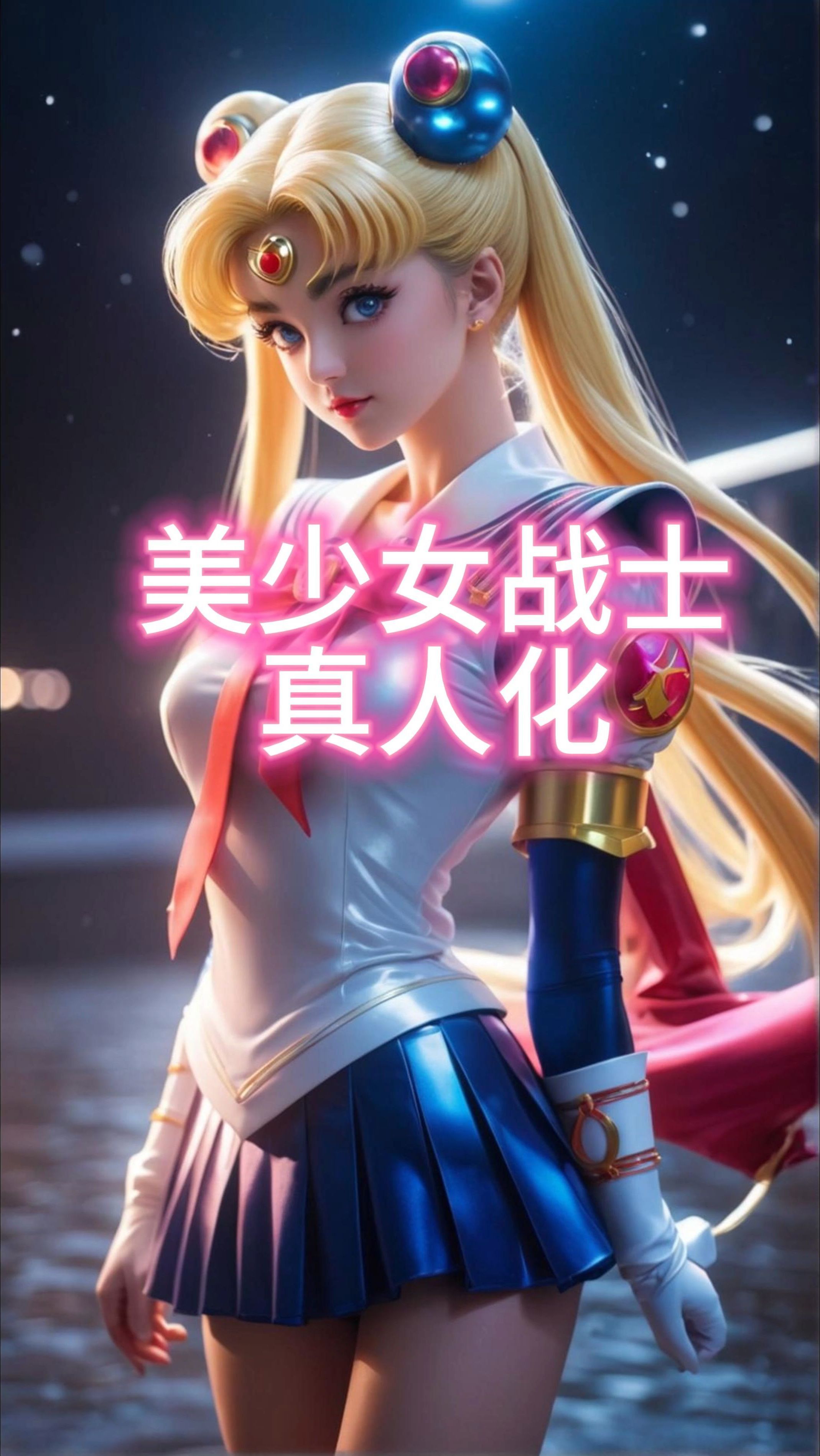 美少女战士水冰月真人化高清壁纸图ai绘画