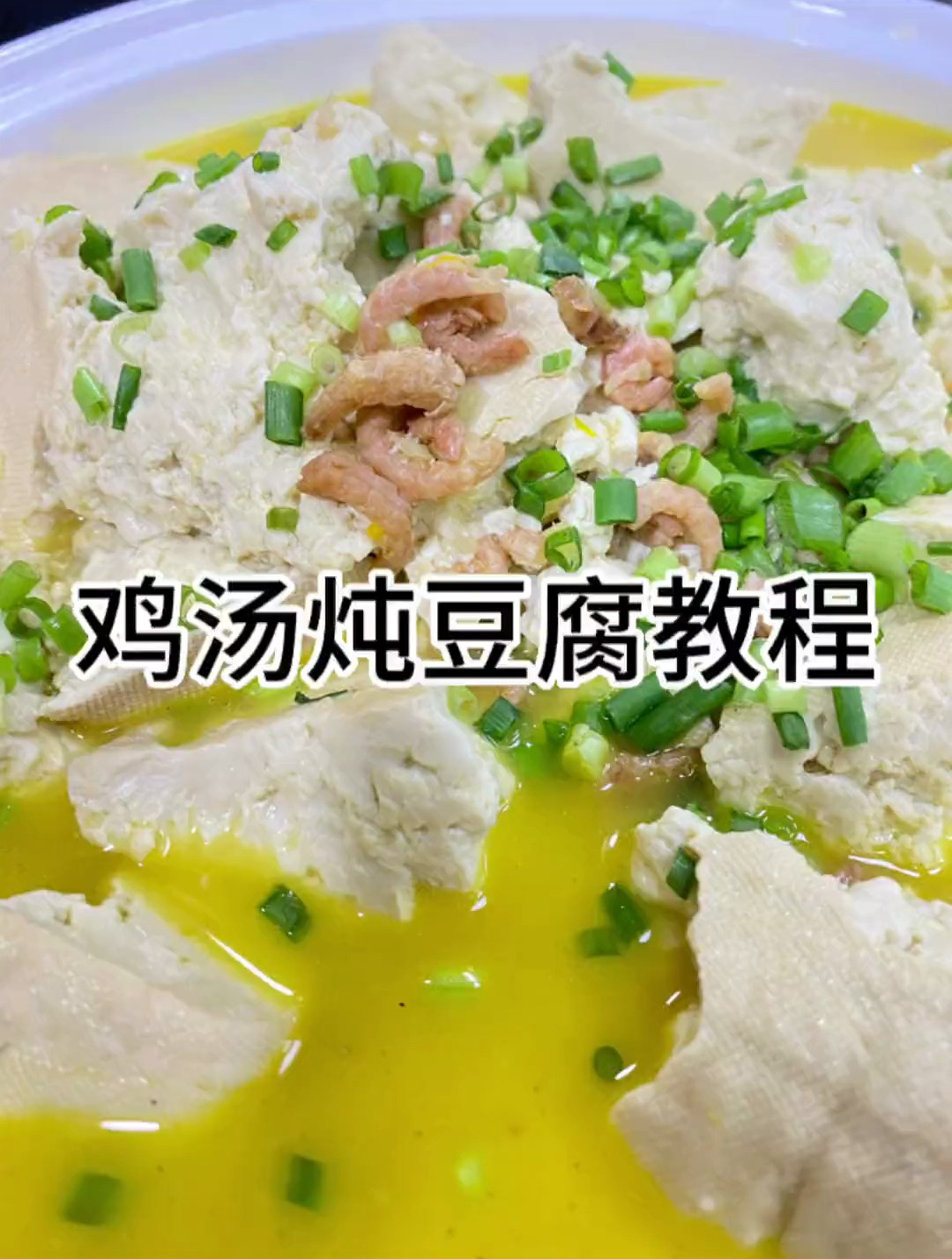 《鸡汤炖豆腐》豆腐入味滚烫,味道咸鲜浓香