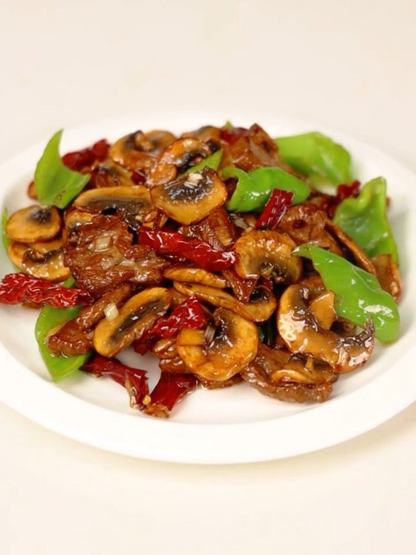 圆蘑菇炒肉,你学会了吗