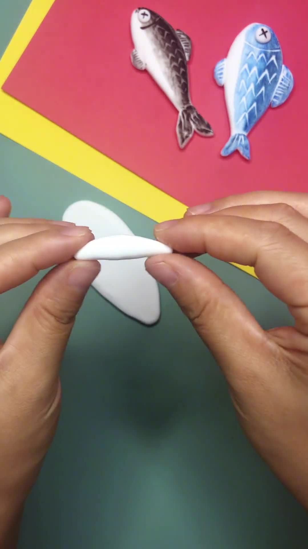 超轻黏土手工画晒鱼干,儿童创意手工