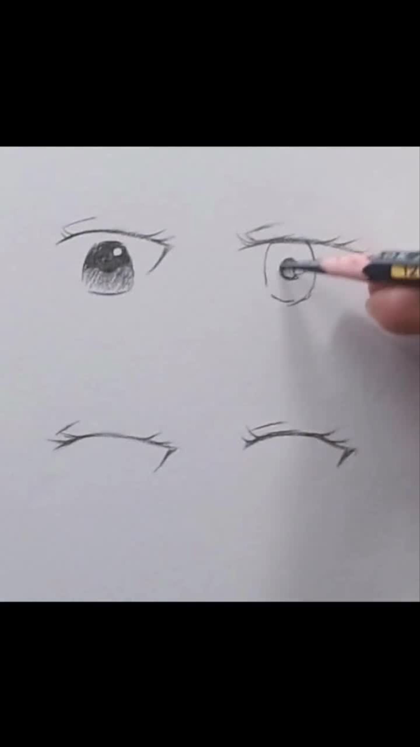 4种动漫眼睛绘画技巧素描动漫