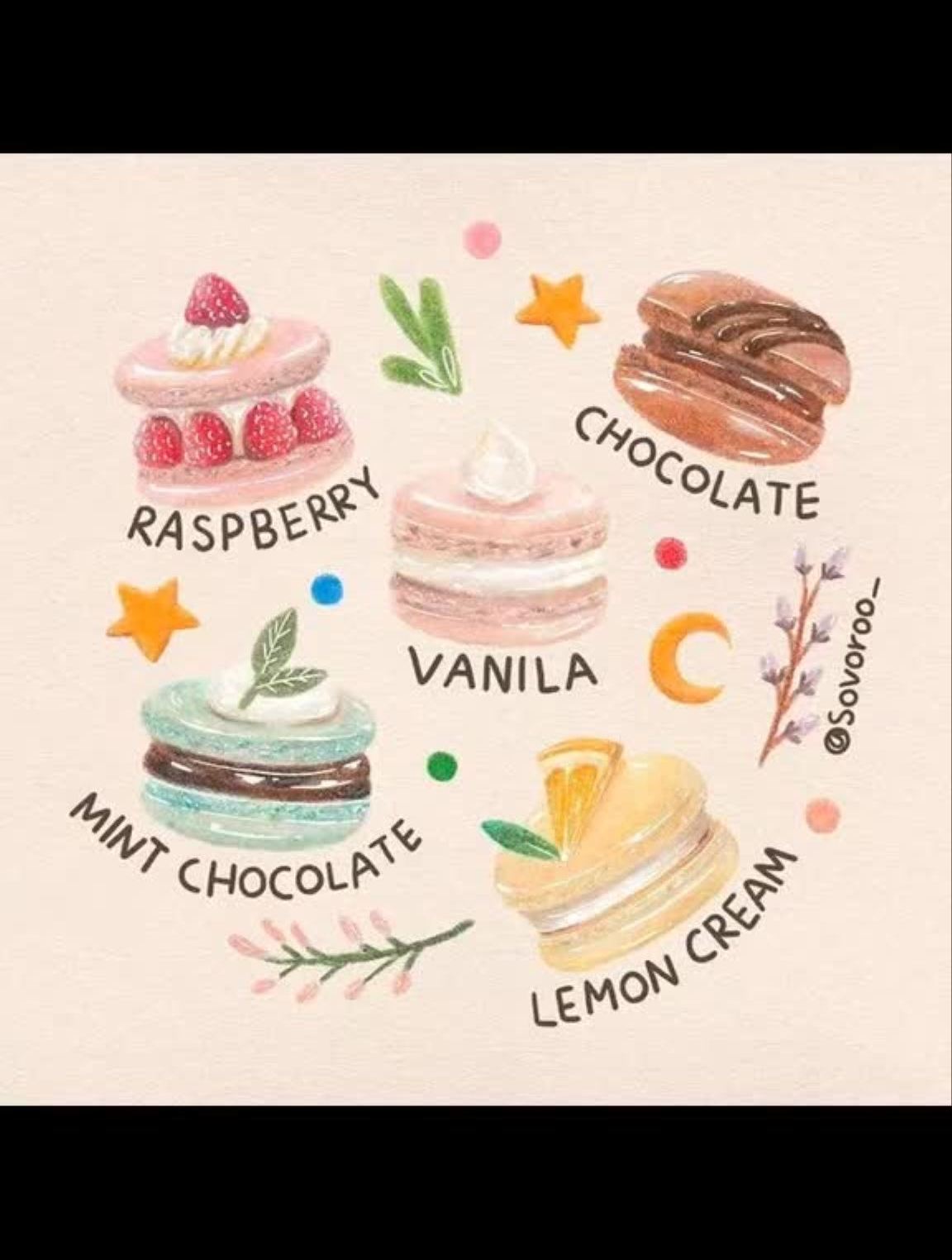 By韩国插画师SOVOROO的彩铅美食系列插画,清新的色调