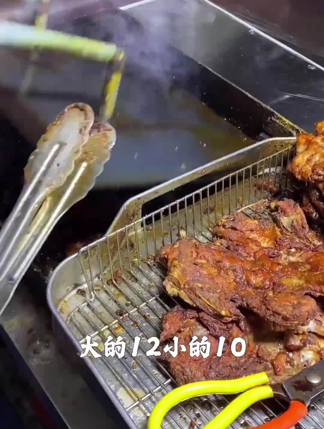 这铁板鸡排太香了路边摊美味街边小吃鸡排