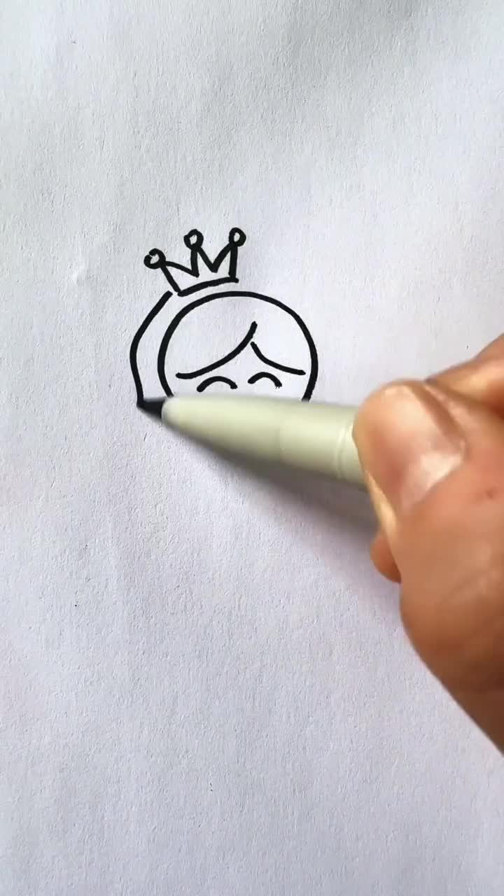 谁画的公主最好看简笔画一学就会卡通画