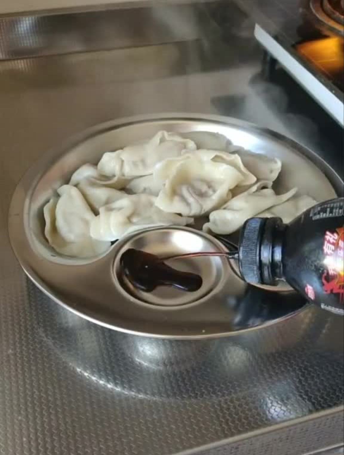 吃饺子不用另外备醋碗了不锈钢饺子盘好物推荐
