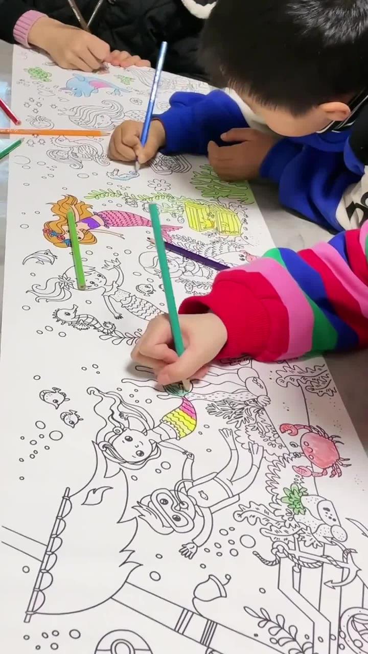 爱画画的小朋友周末一起画画吧!想画就画一起学画画简笔画涂鸦