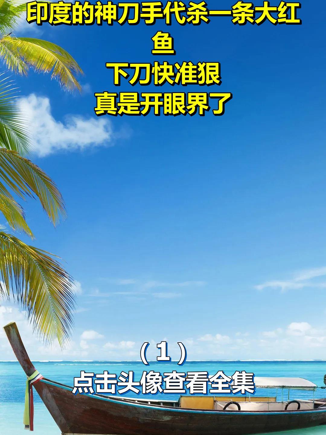 印度的神刀手代杀一条大红鱼,下刀快准狠,真是开眼界了1