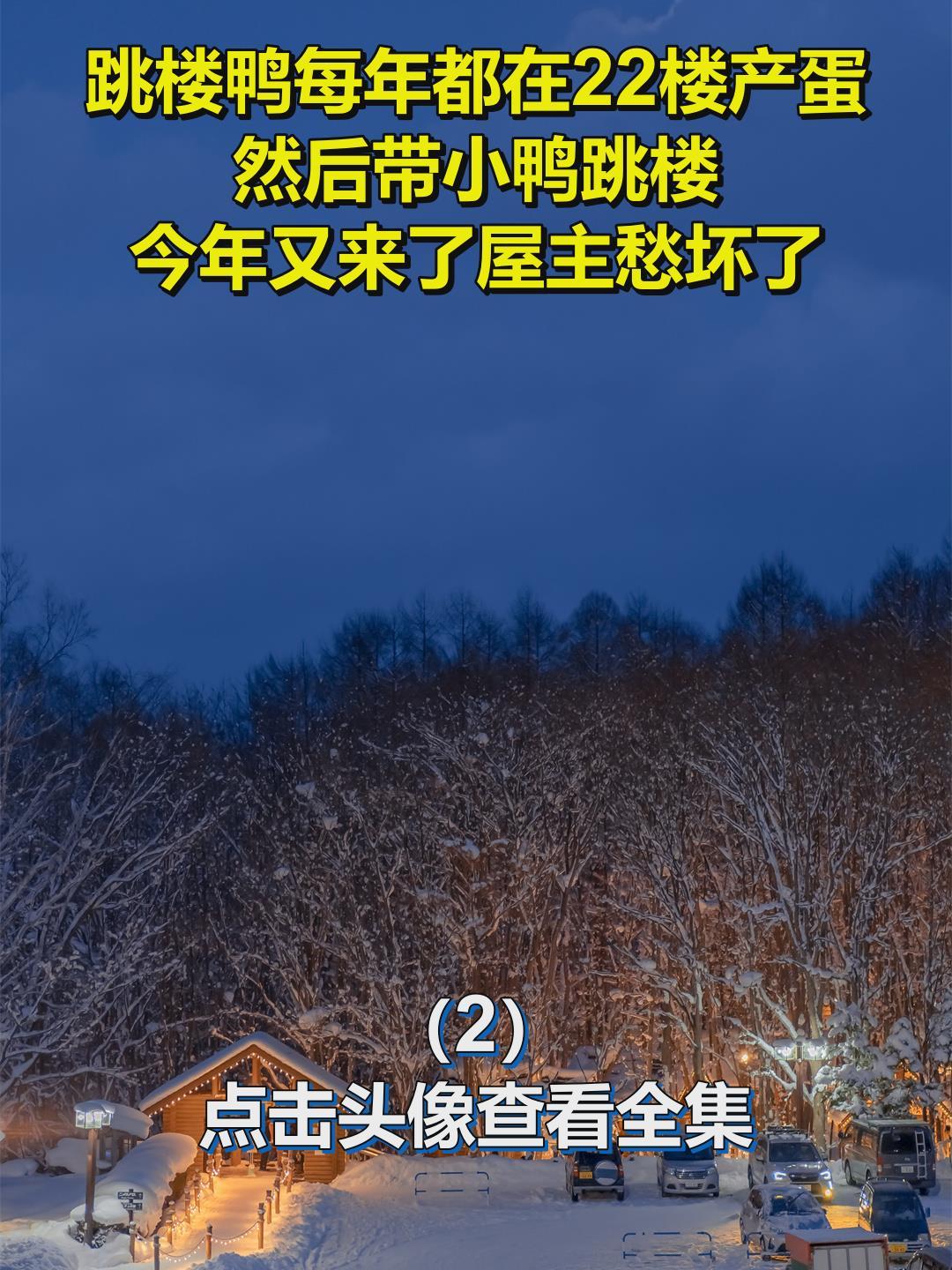 跳楼鸭每年都在22楼产蛋,然后带小鸭跳楼