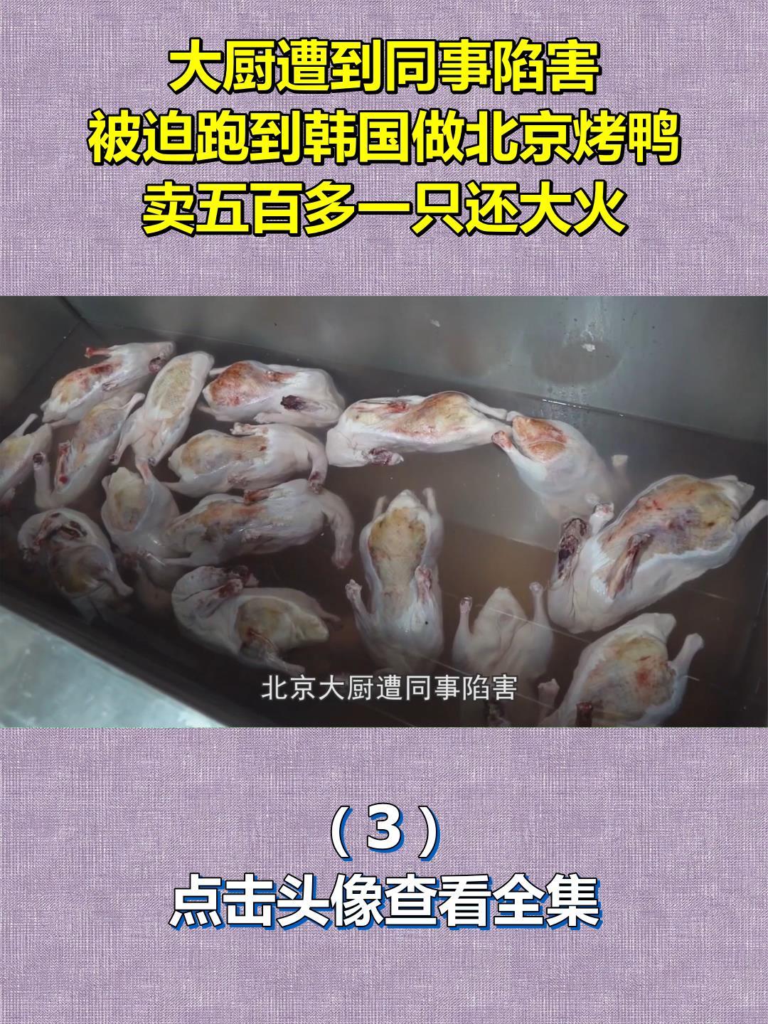 大厨遭到同事陷害,被迫跑到韩国做北京烤鸭,卖五百多一只还大火