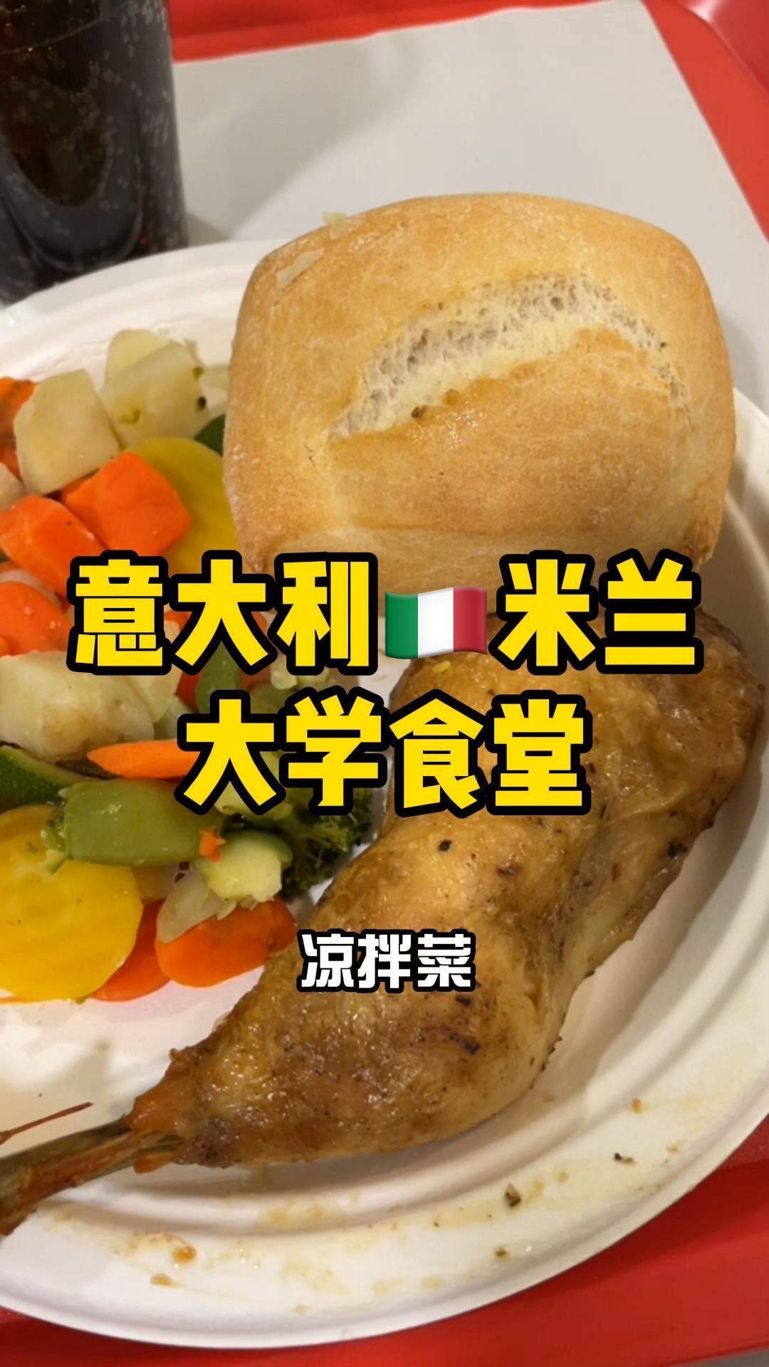 「意大利米兰大学食堂」今天吃凉拌菜~