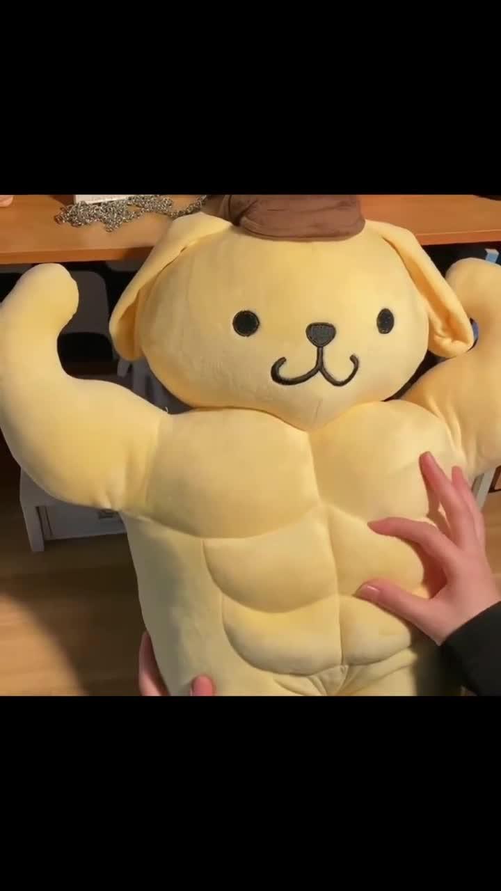 哈哈哈 好喜欢我的肌肉布丁狗 好可爱啊
