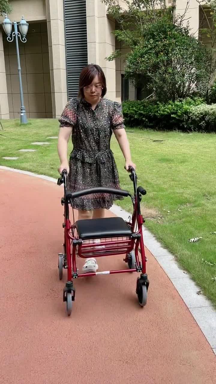 老年购物车,买菜手推车,集购物,助行,休息于一体