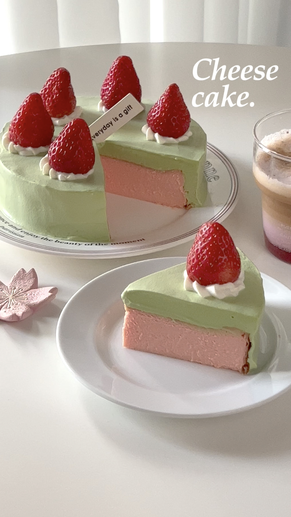 春日浪漫下午茶|马卡龙色系|抹茶樱花巴斯克 把春天装进蛋糕里