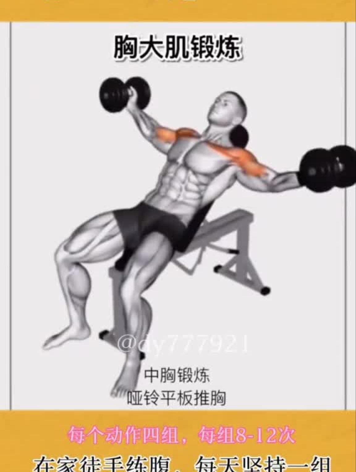 胸肌是牌面,三个动作在家徒手练胸,每个动作四组