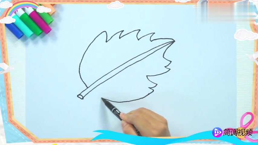 叶子简笔画,一步步教你画,你们家的孩子一定很快就学会了!