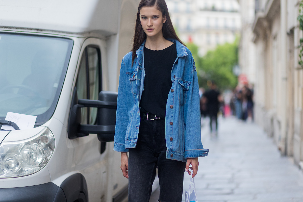 高级感复古磨破水洗牛仔外套文案