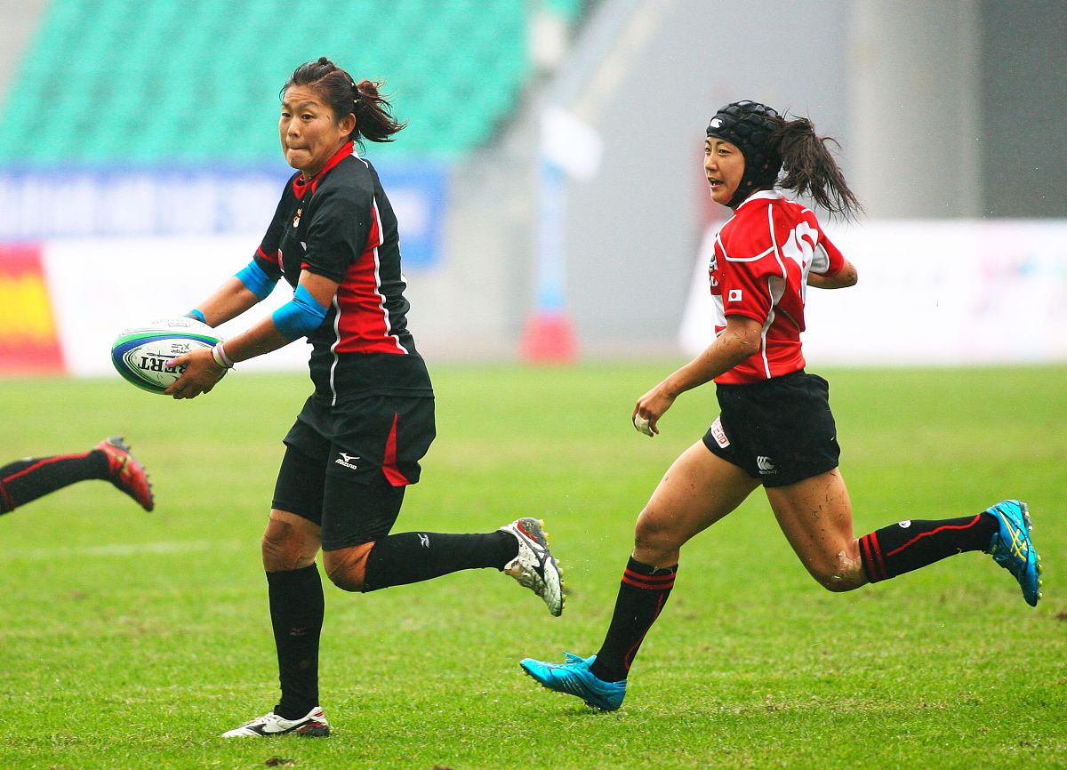 2013年3月31日,广州,2013世界女子七人制橄榄球碗级决赛,中国10-14日