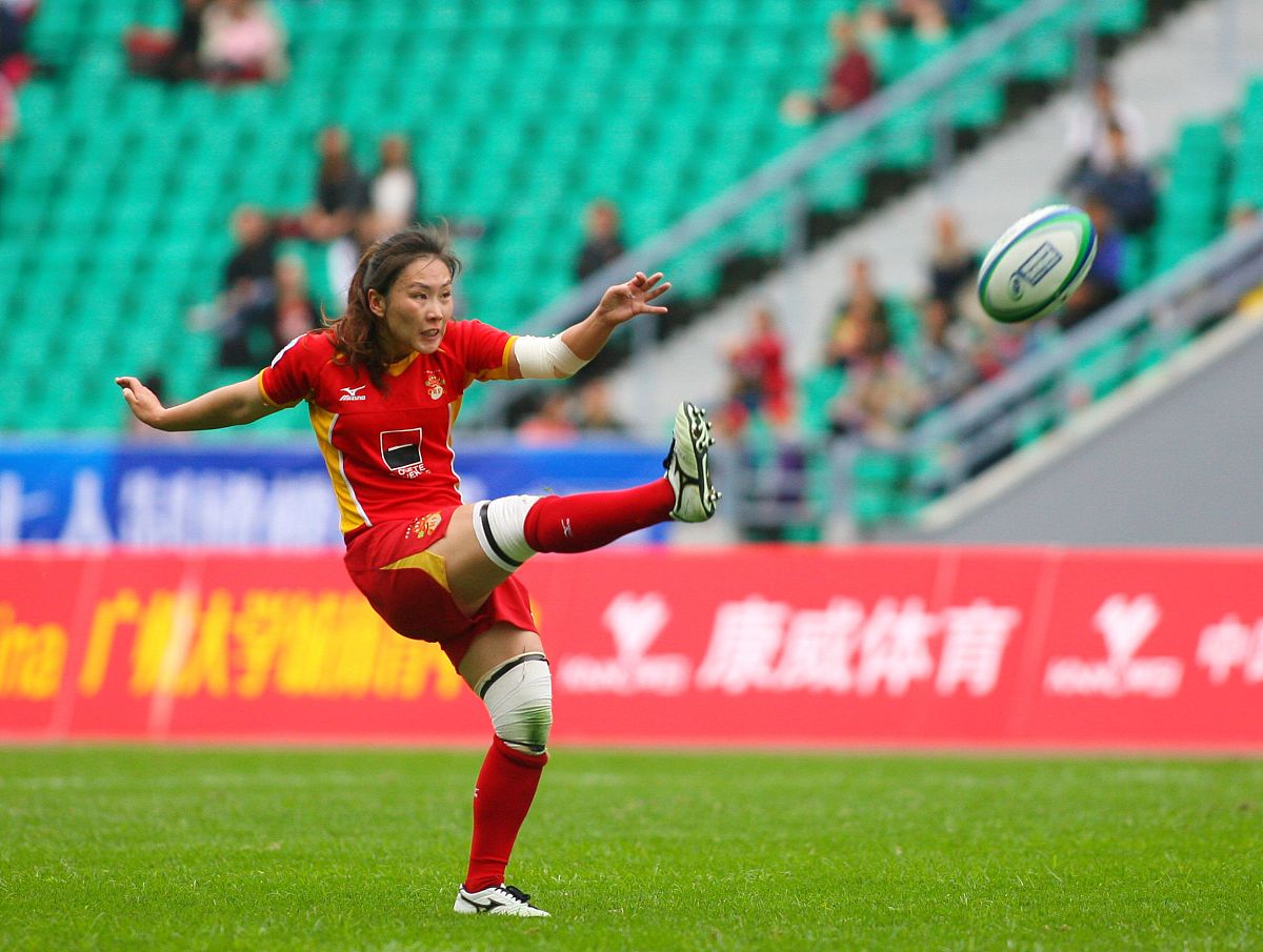 2013年3月31日,广州,2013<strong>世界</strong>女子七人制橄榄球赛,中国53-0突尼斯.