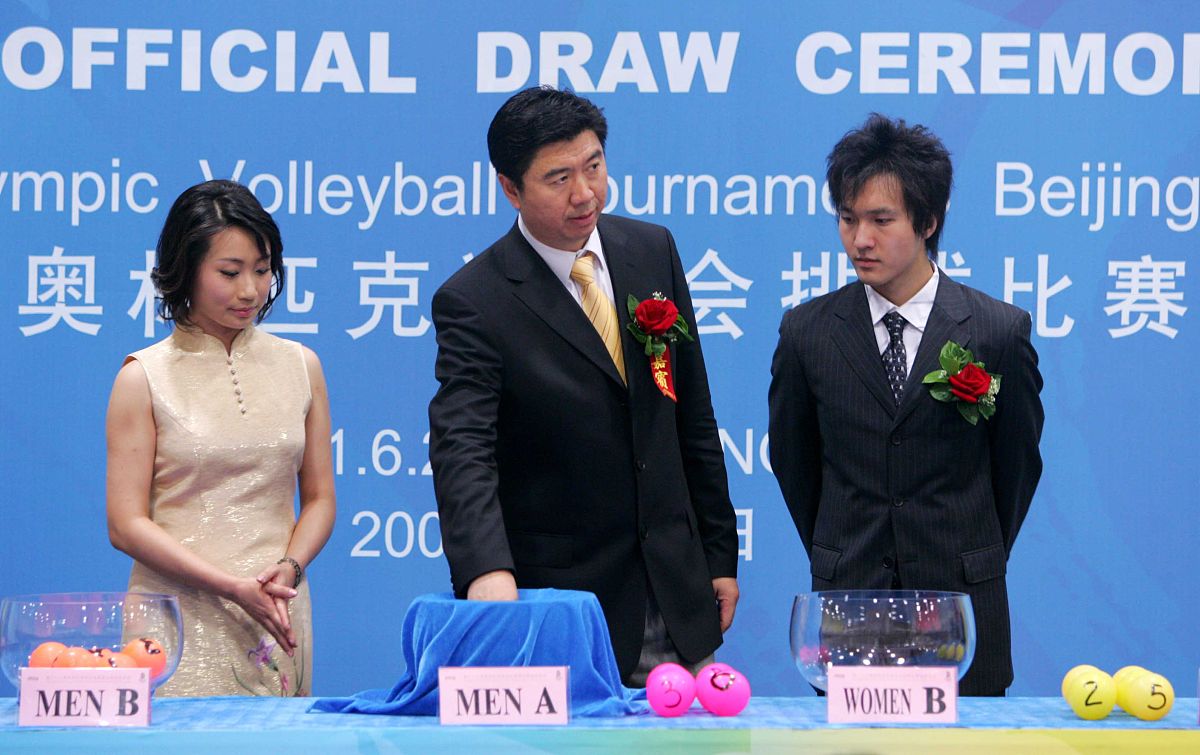 2008年6月11日下午,中国北京,在首都体育馆新闻发布厅举行第二十九届