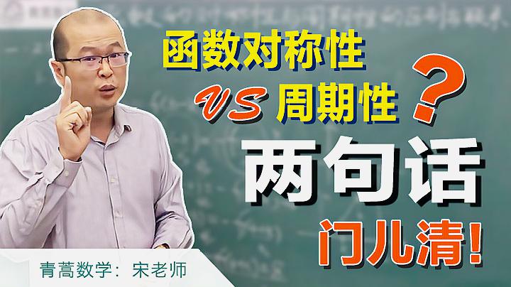 [图]高中数学:函数的对称性与周期性,傻傻分不清?两句话门儿清!