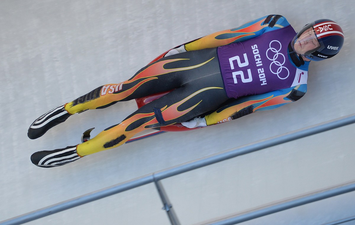 us luger aidan kelly takes part in a practice run at the sanki s