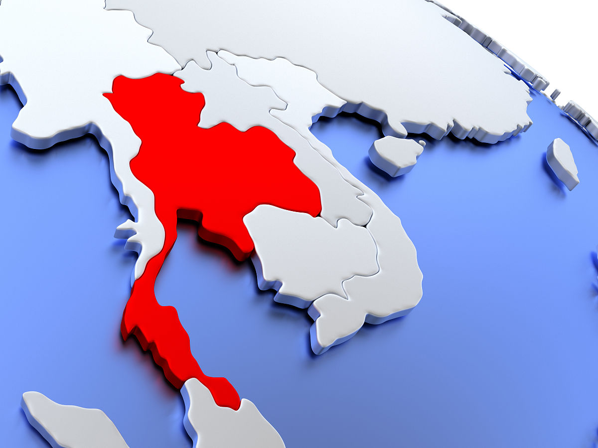 thailand on world map